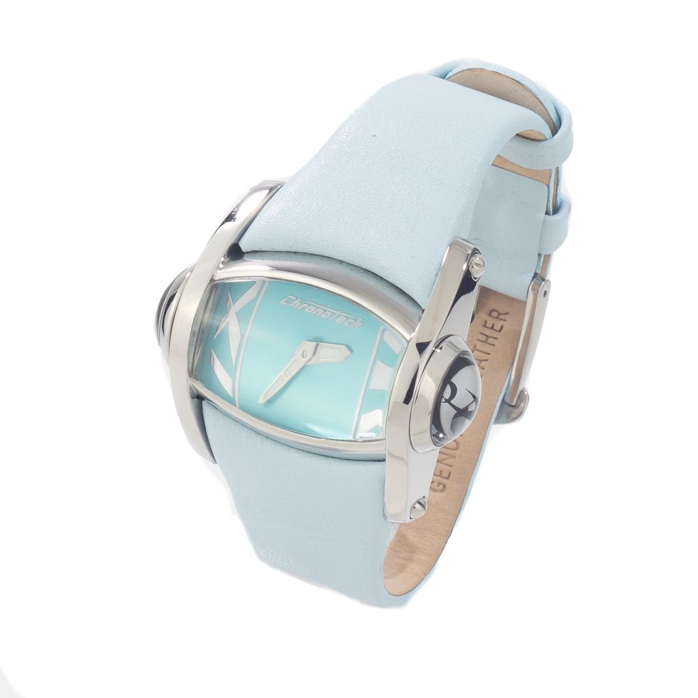 Chronotech Blue Leather Dress Watch