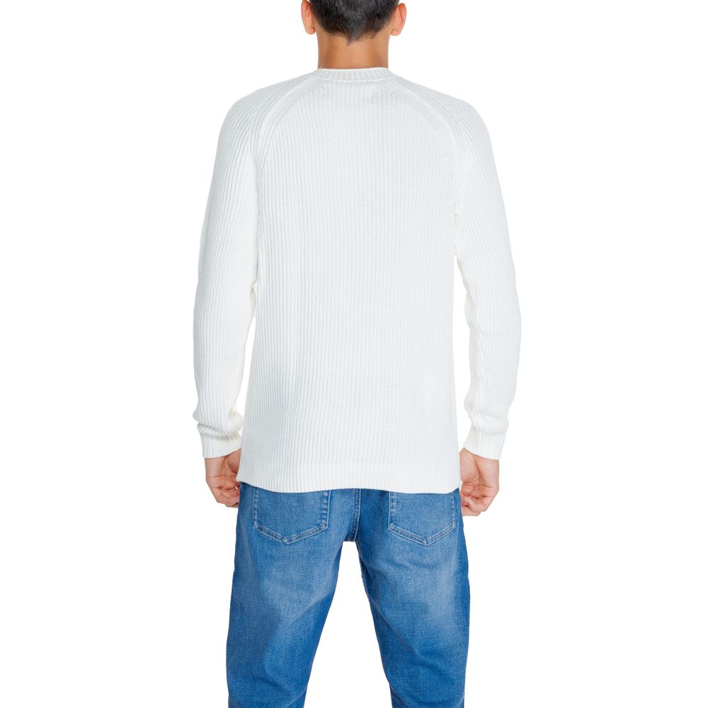 Calvin Klein Jeans White Organic Cotton Sweatshirt