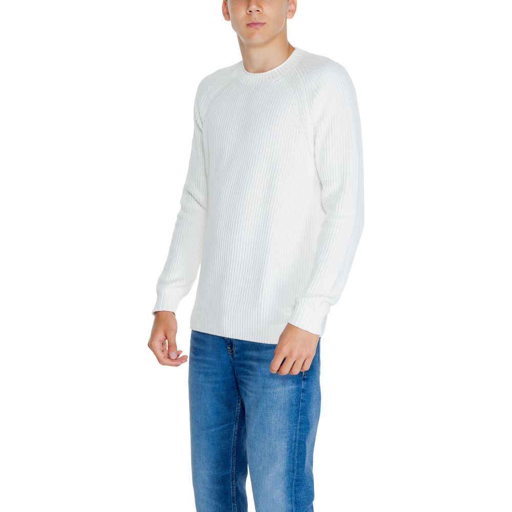 Calvin Klein Jeans White Organic Cotton Sweatshirt
