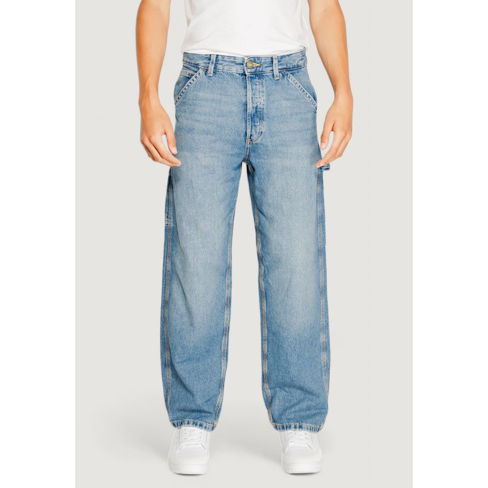 Jack Jones Blue Cotton Relaxed Fit Jeans
