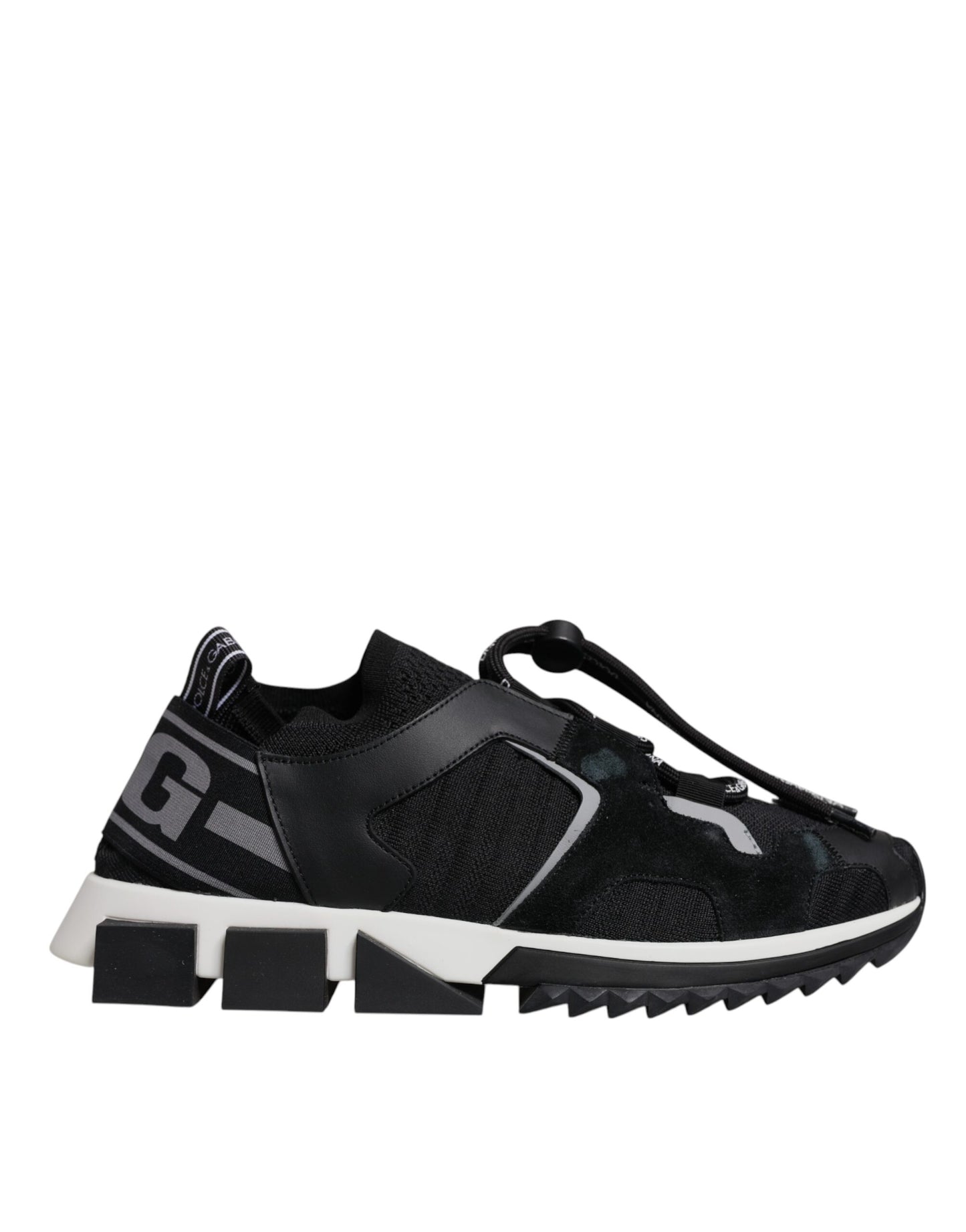 Dolce & Gabbana Black Mesh Sorrento Trekking Sneakers Shoes