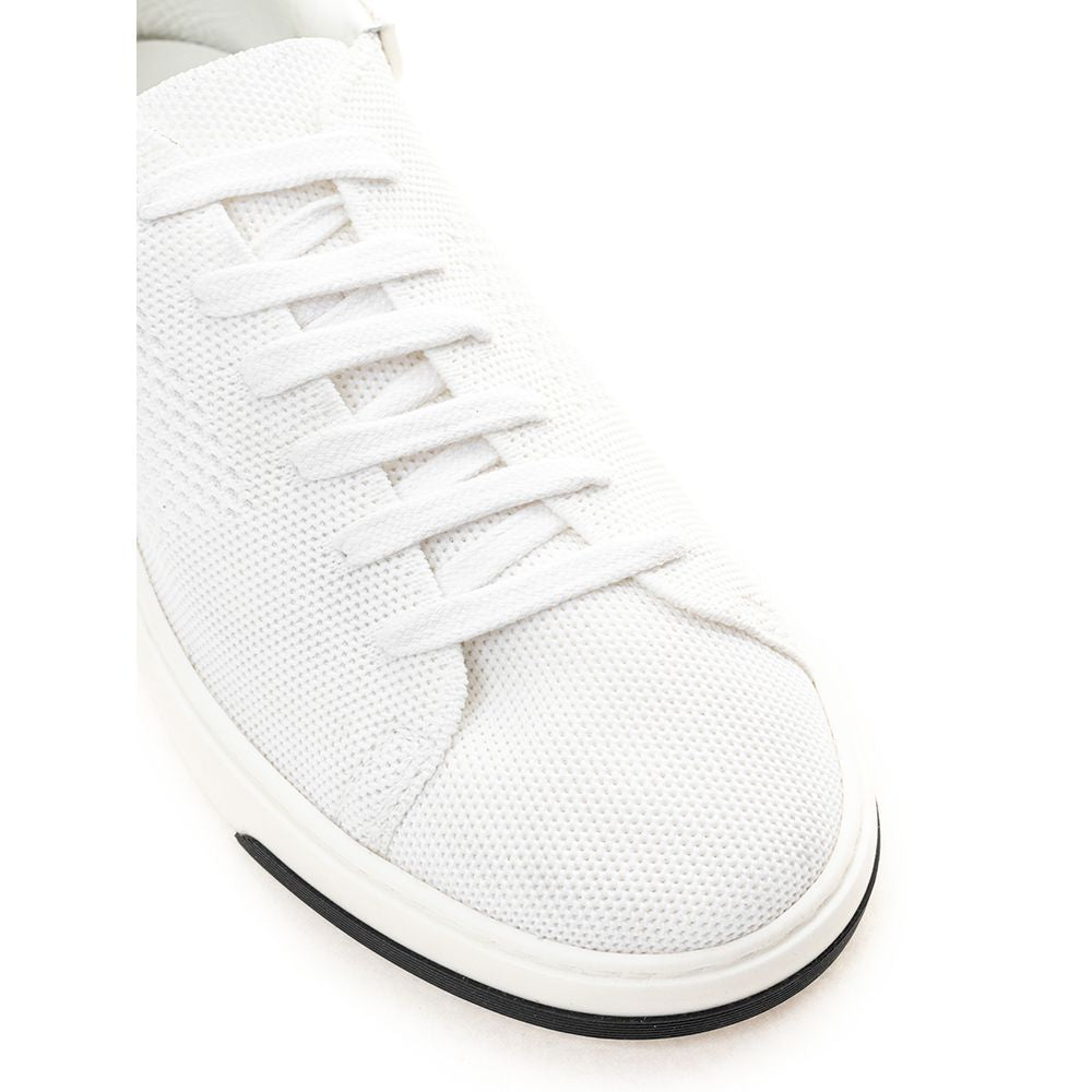 Casadei White Leather Athletic Sneakers
