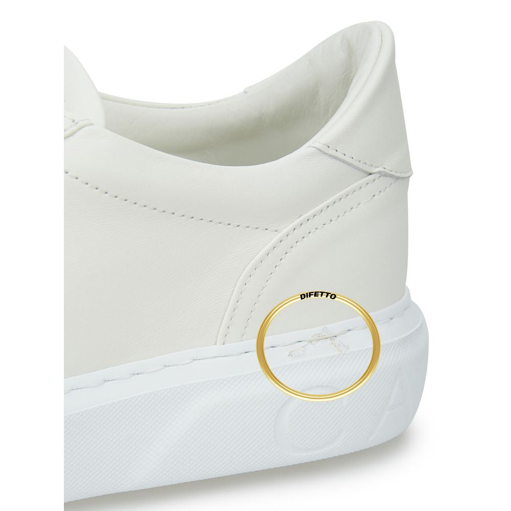 Casadei White Leather Athletic Sneakers