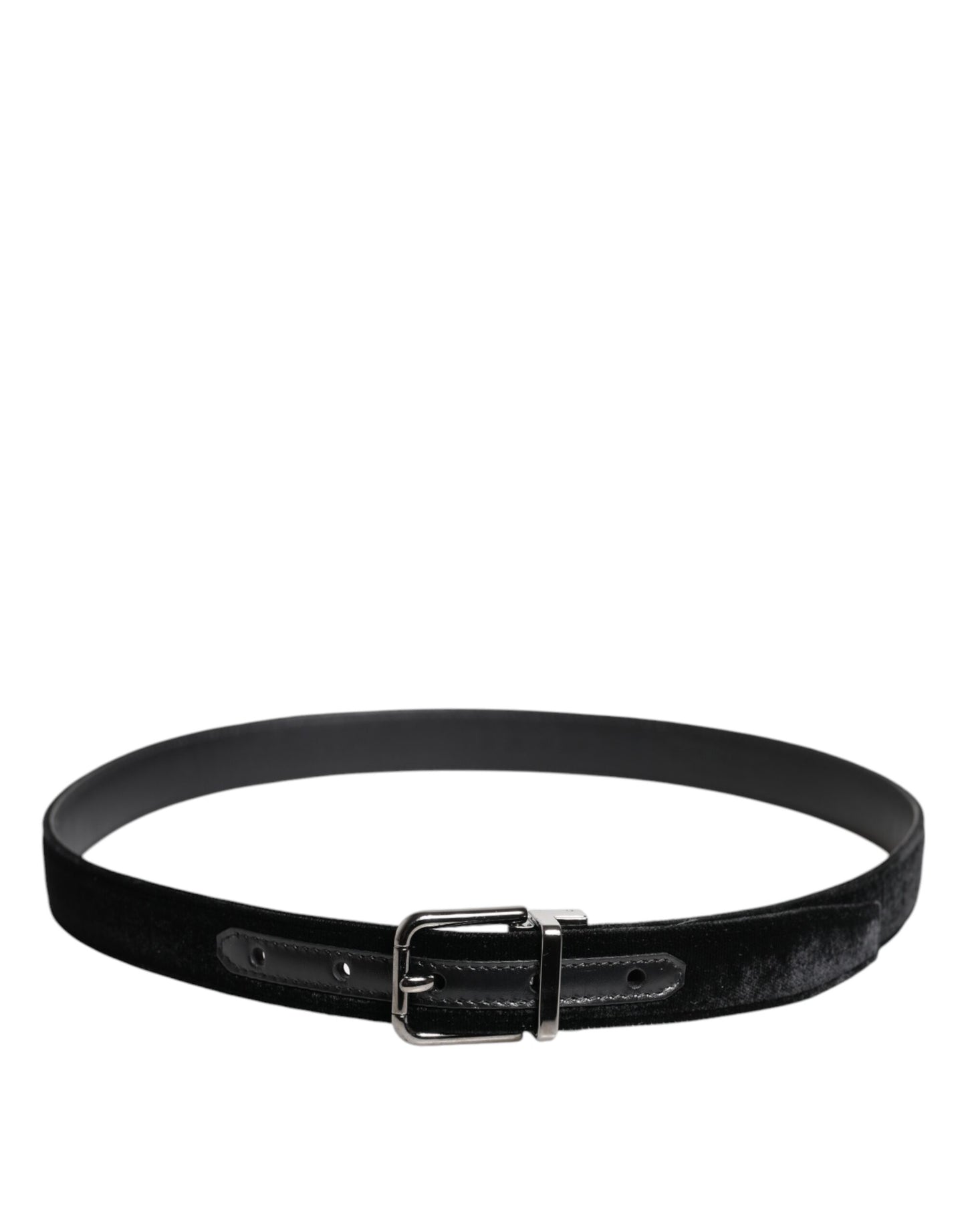 Dolce & Gabbana Black Leather Metal Buckle Classic Belt