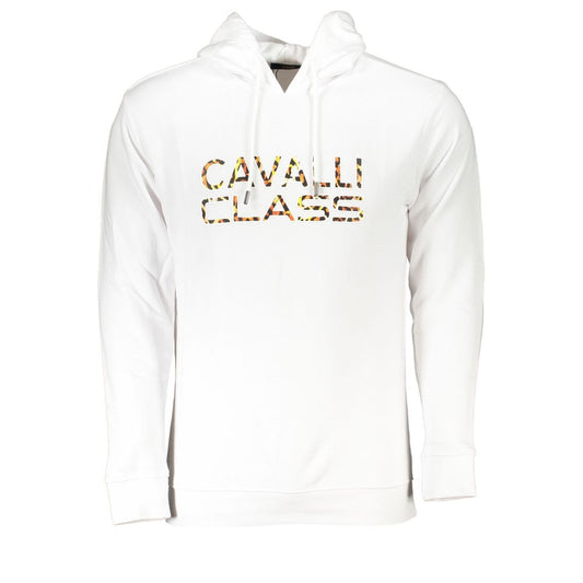 Cavalli Class White Cotton Sweatshirt