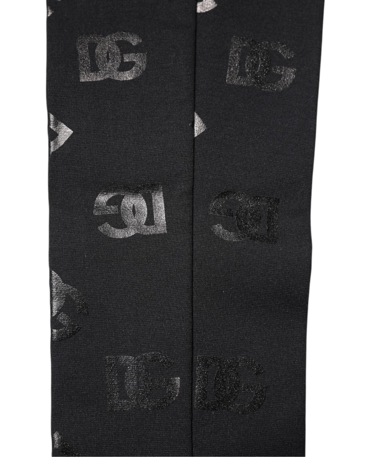 Dolce & Gabbana Black DG Logo Monogram Wool Stretch Arm Sleeves