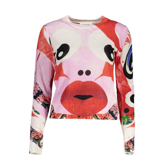 Desigual Pink Linen Sweater