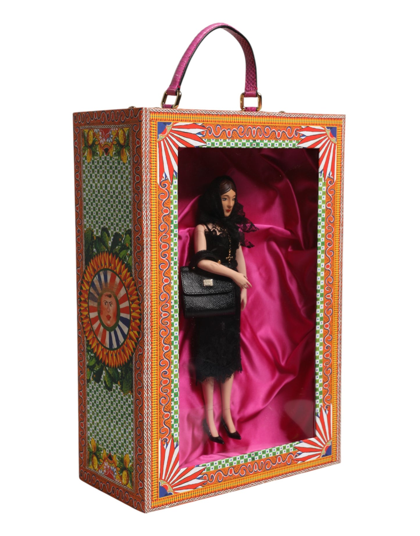 Dolce & Gabbana Black Dress Ceramic Porcelain Fashion Leather Sicily Dolls