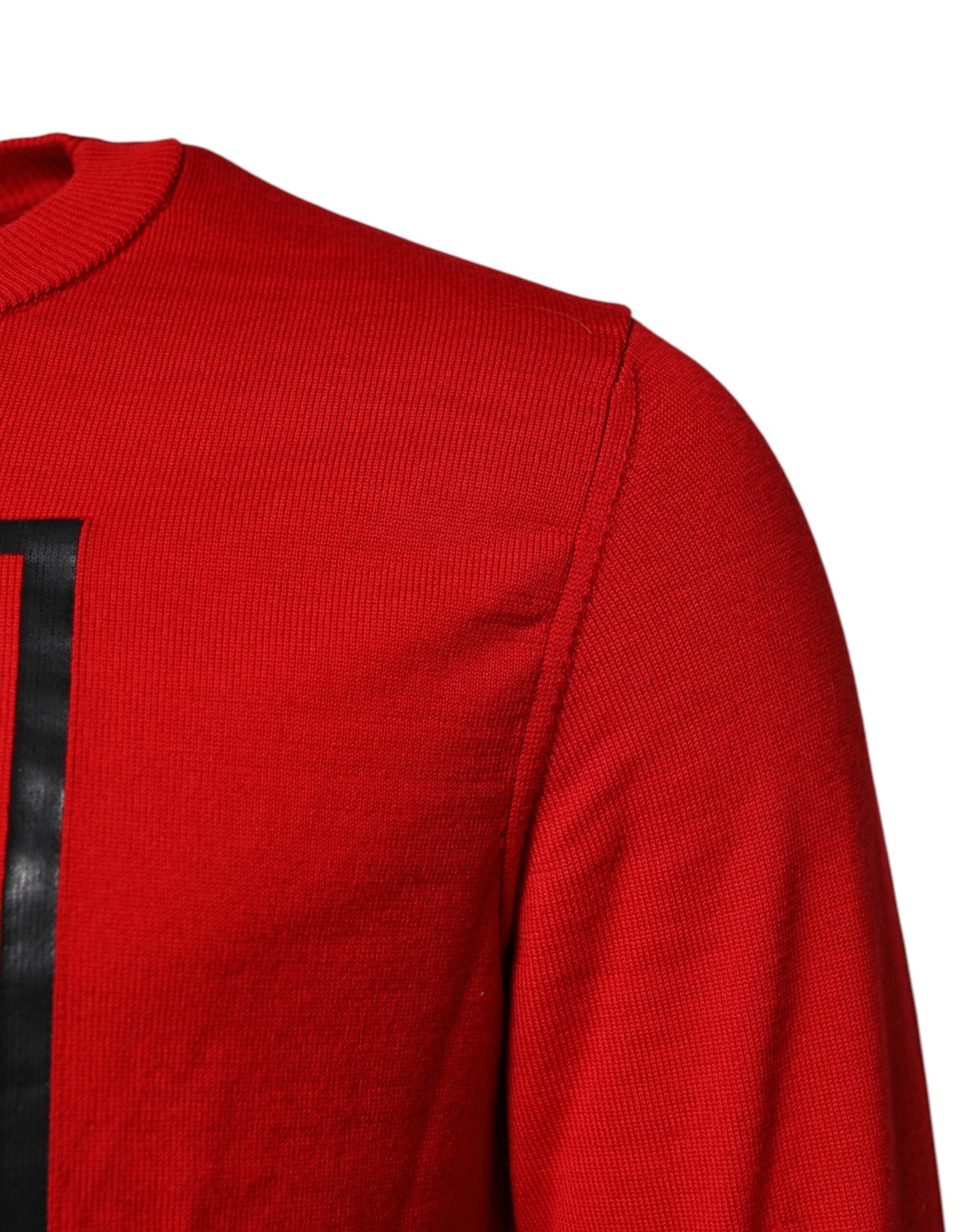 Dolce & Gabbana Red Eye Print Crew Neck Men Pullover Sweater