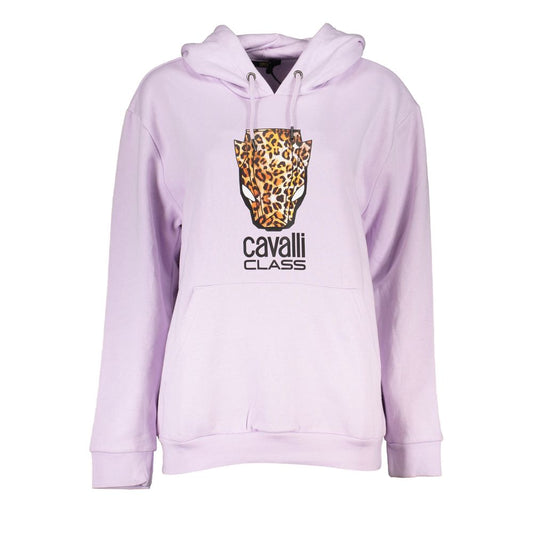 Cavalli Class Purple Cotton Sweatshirt
