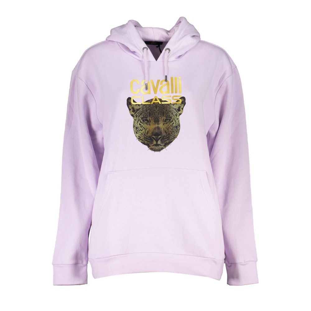 Cavalli Class Purple Cotton Sweatshirt