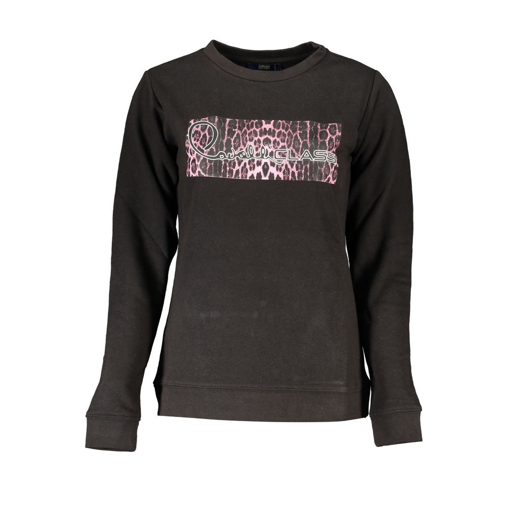 Cavalli Class Black Cotton Sweatshirt