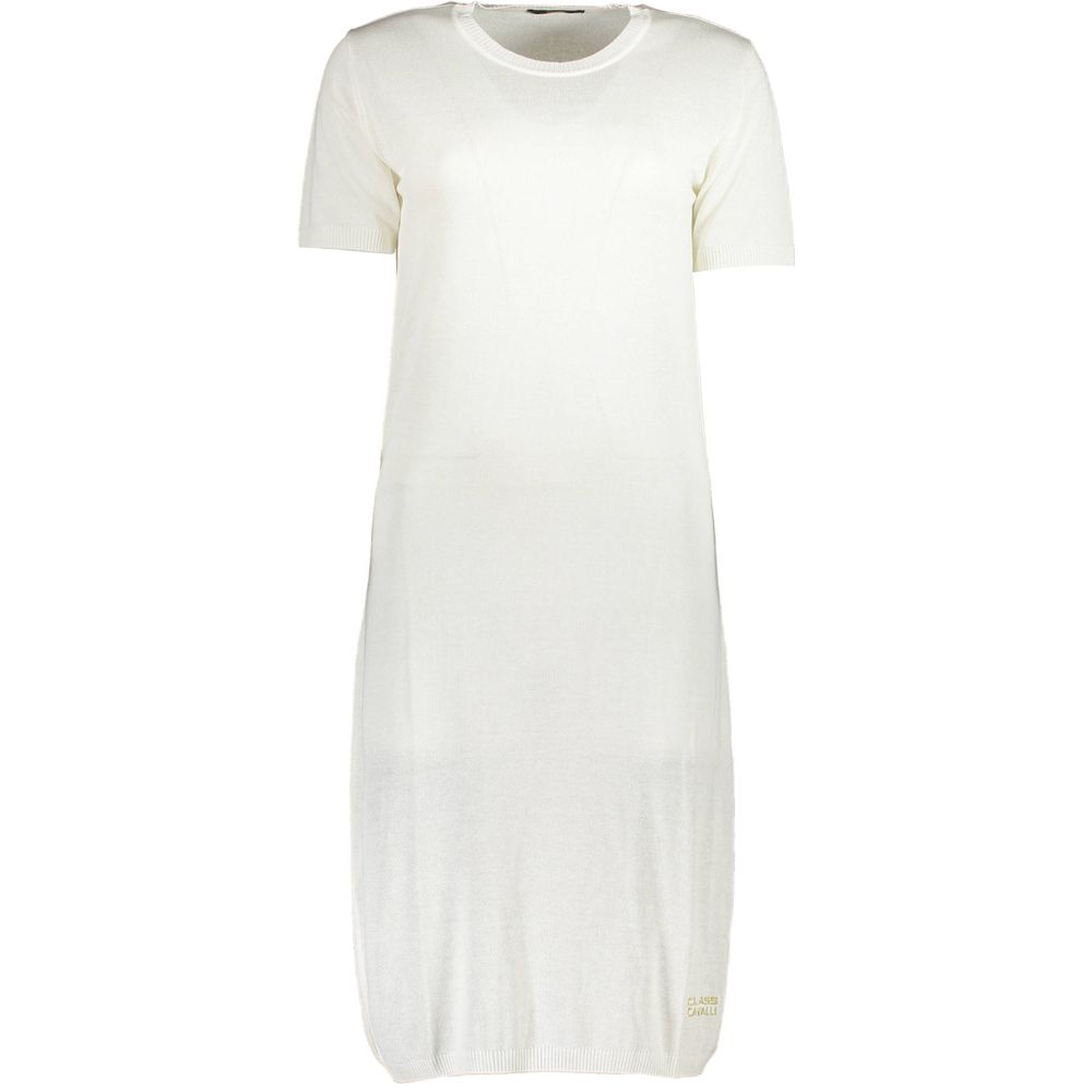 Cavalli Class White Viscose Dress