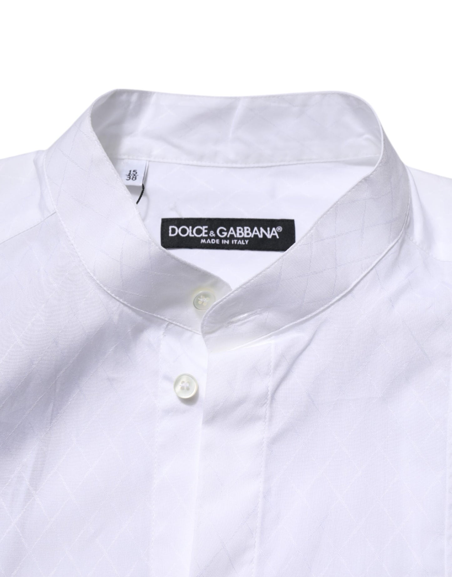 Dolce & Gabbana White Cotton Slim Long Sleeves Formal Shirt