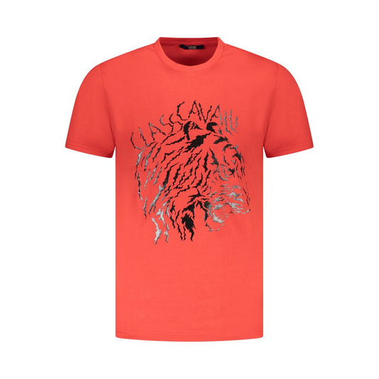 Cavalli Class Red Cotton T-Shirt