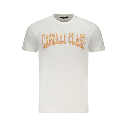 Cavalli Class White Cotton T-Shirt