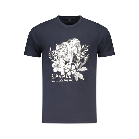Cavalli Class Blue Cotton T-Shirt