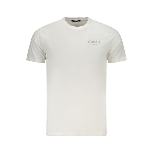 Cavalli Class White Cotton T-Shirt