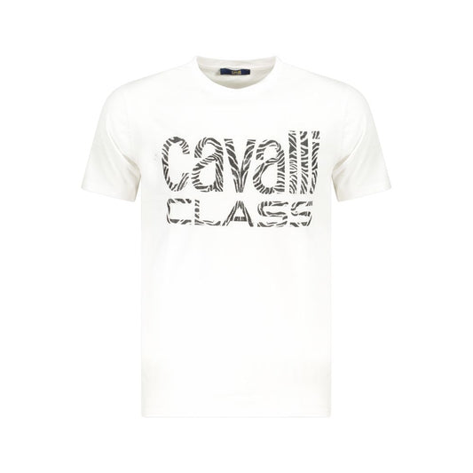 Cavalli Class White Cotton T-Shirt