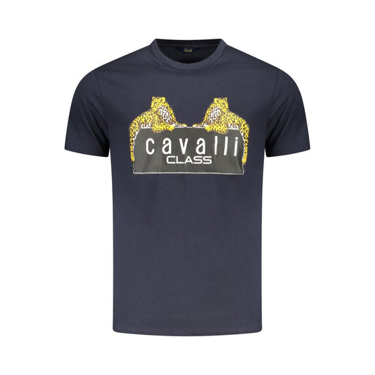 Cavalli Class Blue Cotton T-Shirt