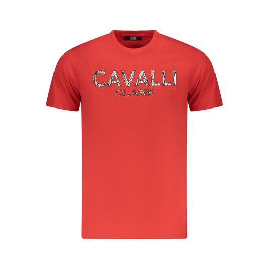 Cavalli Class Red Cotton T-Shirt