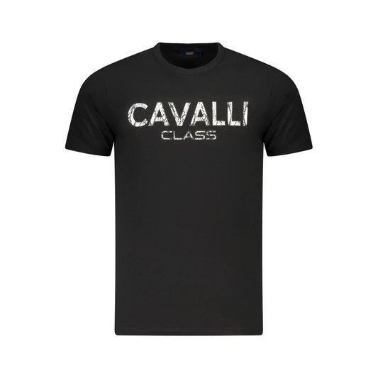 Cavalli Class Black Cotton T-Shirt