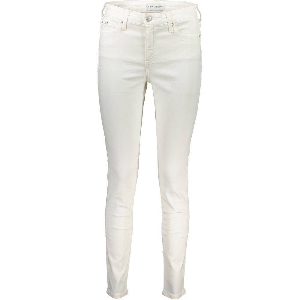 Calvin Klein White Cotton Jeans Denim
