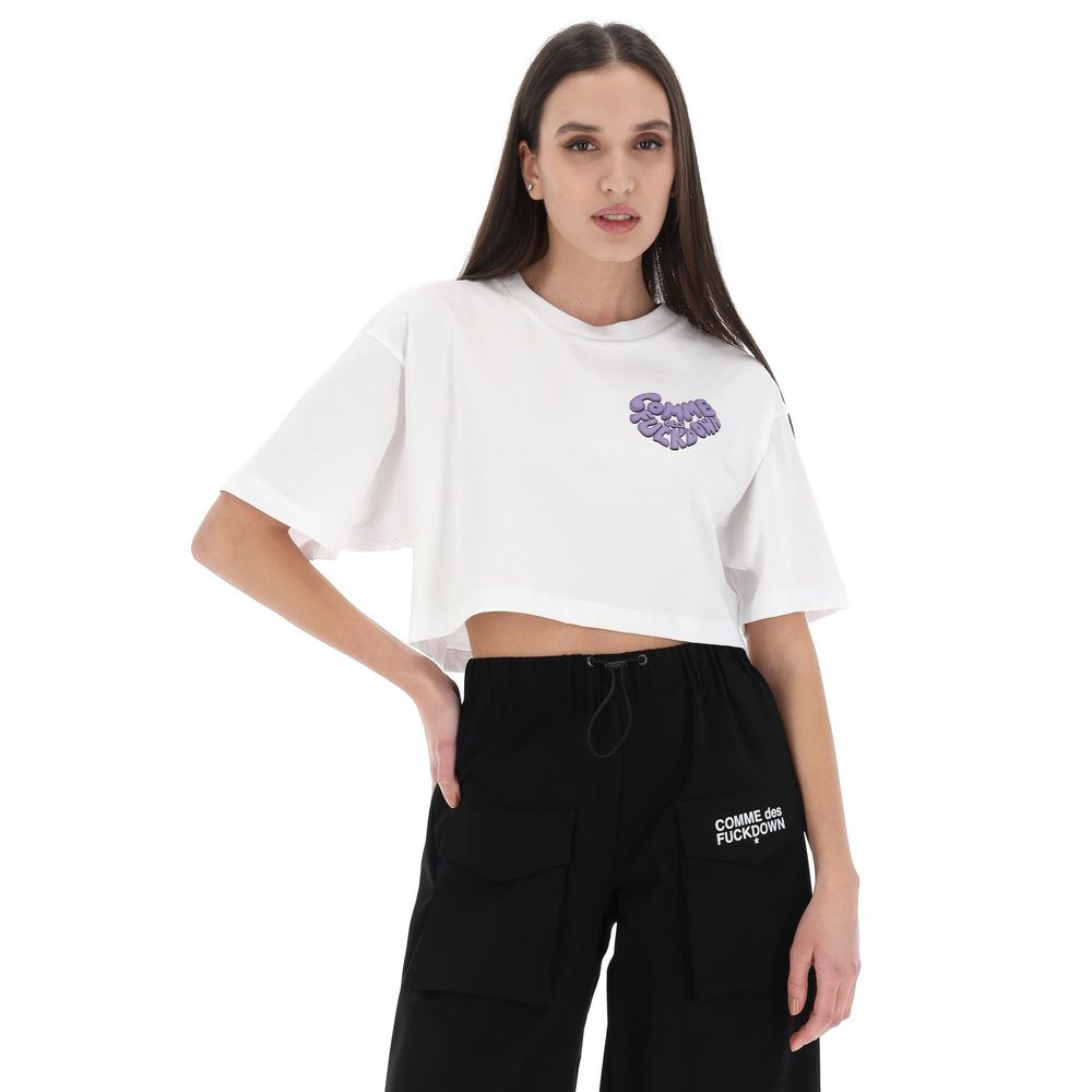 Comme Des Fuckdown White Cotton T-Shirt