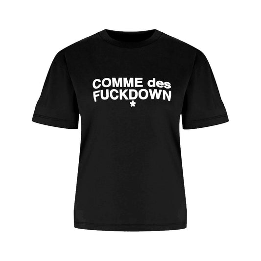 Comme Des Fuckdown Black Cotton T-Shirt