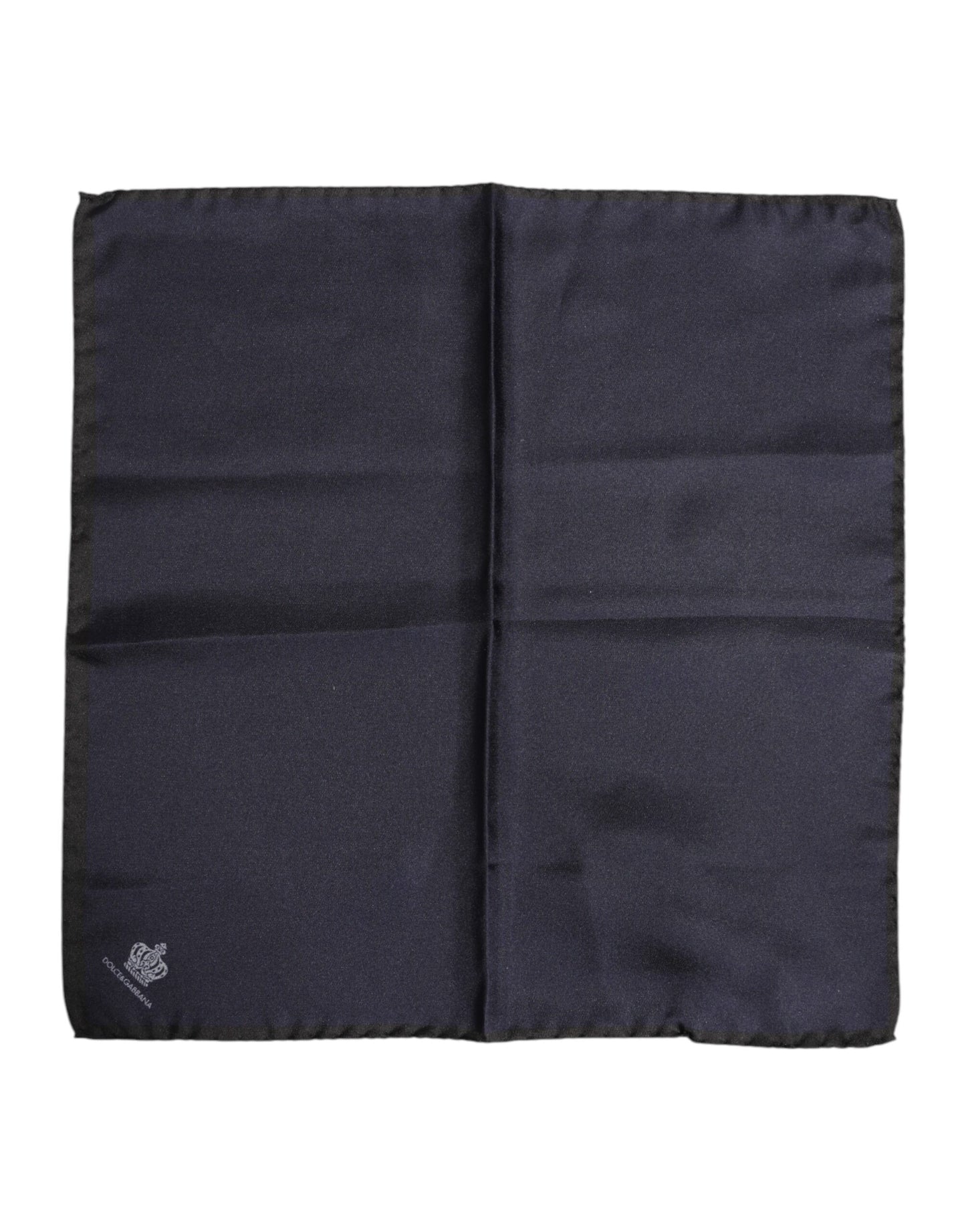 Dolce & Gabbana Blue DG Crown Silk Square Men Foulard Scarf
