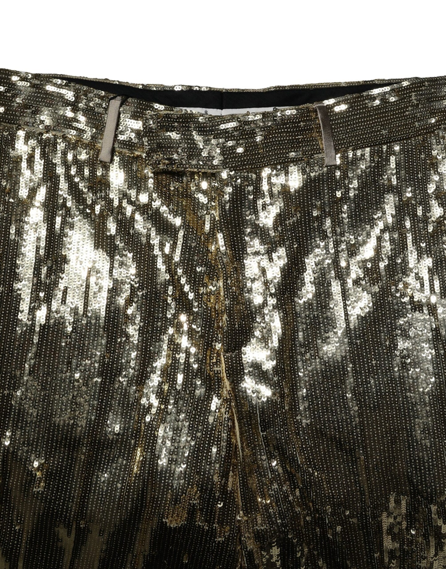Dolce & Gabbana Gold Sequin Polyester Embellished Bermuda Shorts