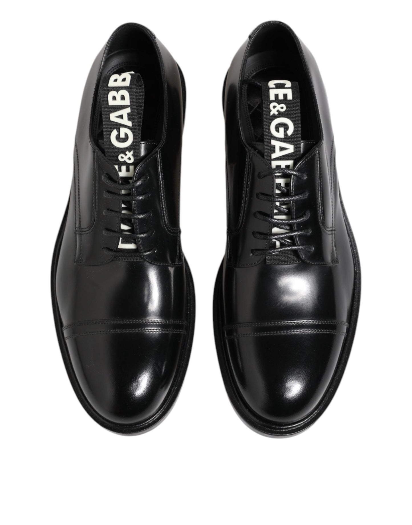 Dolce & Gabbana Black Leather Dress Lace Up Men Formal Shoes