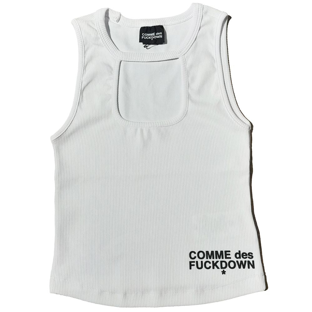 Comme Des Fuckdown White Cotton T-Shirt