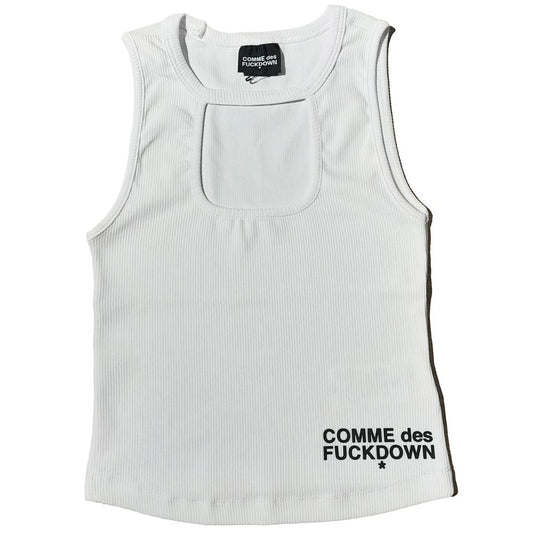 Comme Des Fuckdown White Cotton T-Shirt