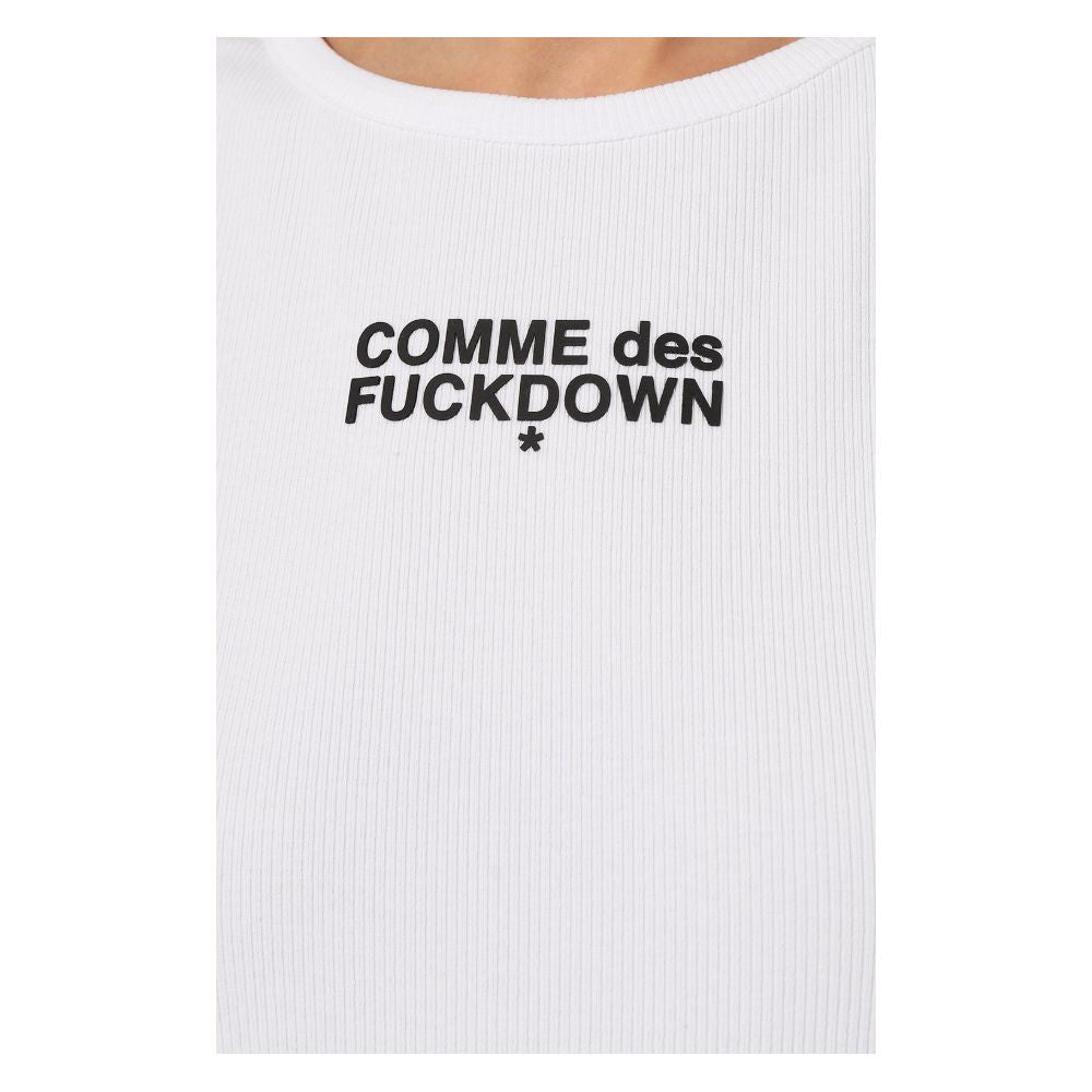 Comme Des Fuckdown White Cotton T-Shirt