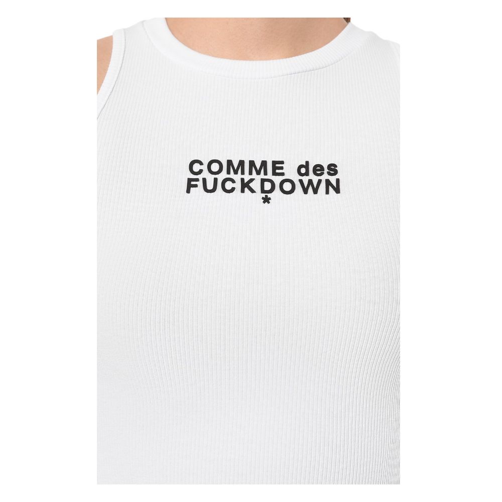 Comme Des Fuckdown White Cotton T-Shirt