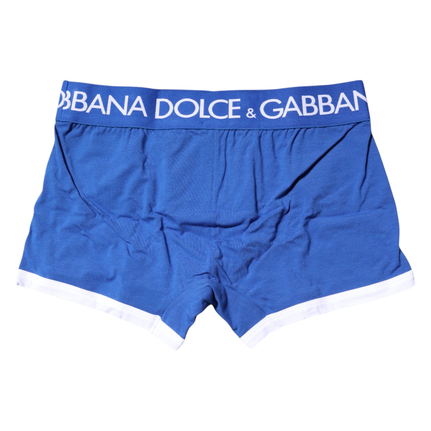 Dolce & Gabbana Blue Logo Waist Regular Boxer Brief Underwear