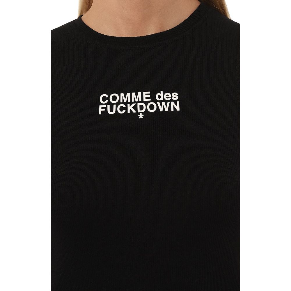 Comme Des Fuckdown Black Cotton T-Shirt