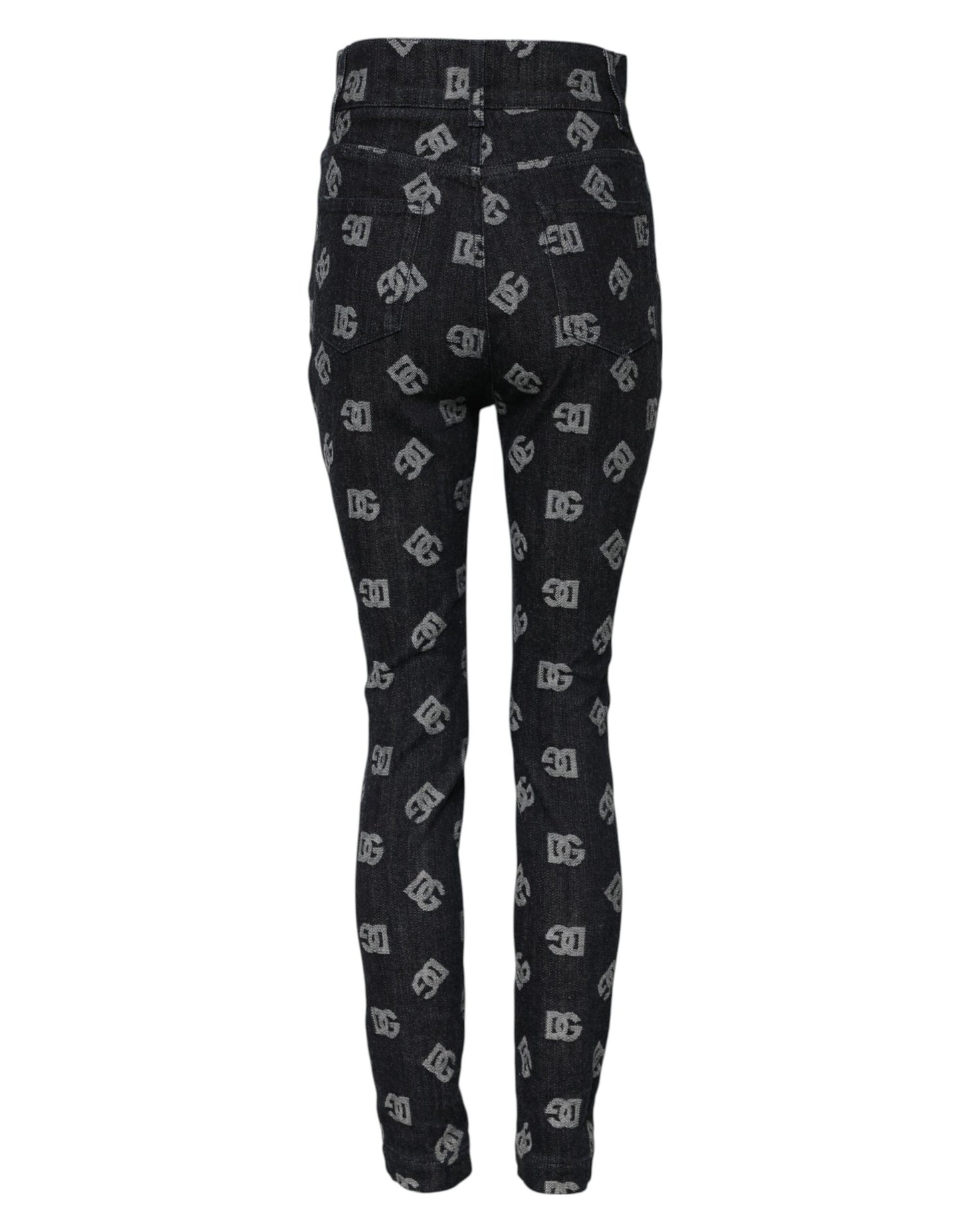 Dolce & Gabbana Black DG Logo High Waist Skinny Denim Jeans
