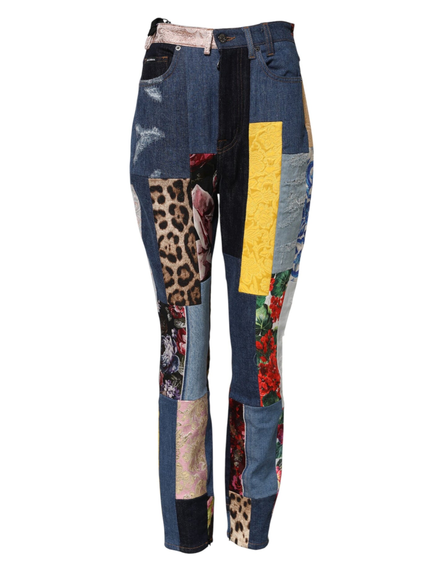 Dolce & Gabbana Multicolor Patchwork Skinny Denim Jeans