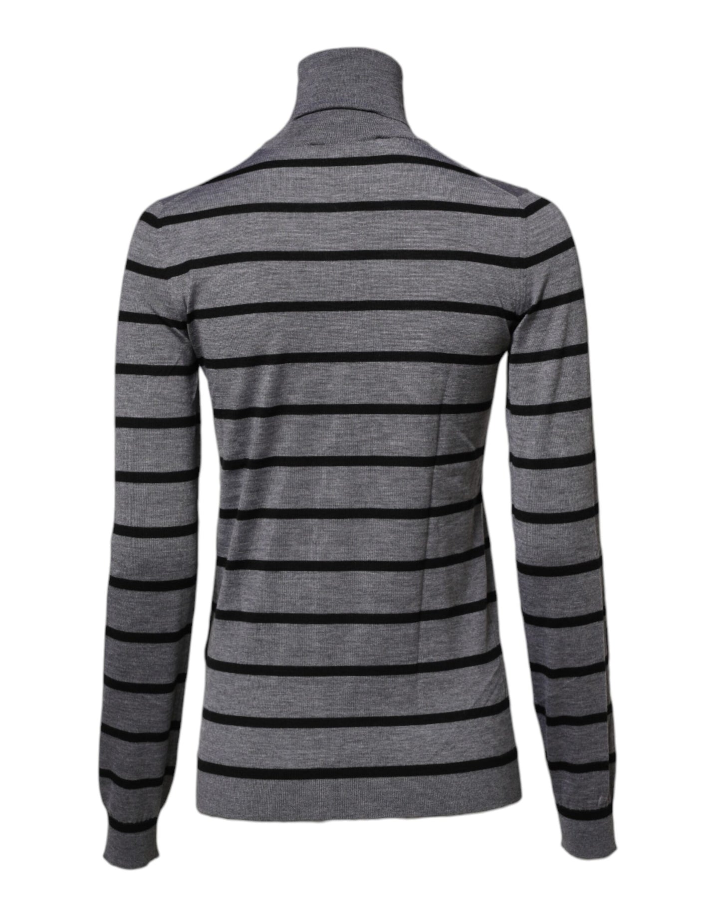 Dolce & Gabbana Gray Floral Embroidery Pullover Sweater