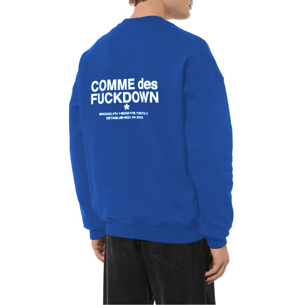 Comme Des Fuckdown Blue Cotton Sweatshirt