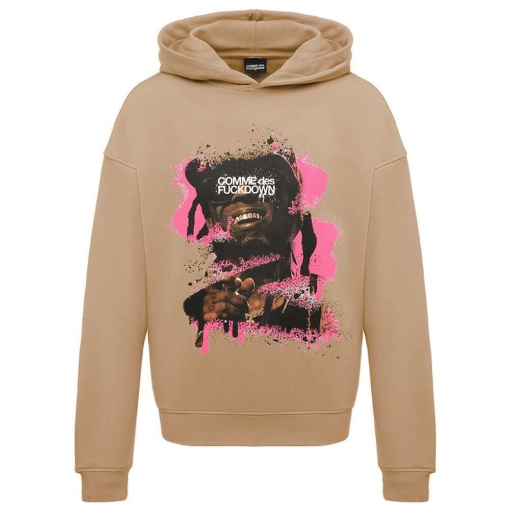 Comme Des Fuckdown Marrone Cotton Men's Hoodie