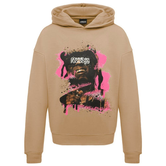 Comme Des Fuckdown Marrone Cotton Men's Hoodie