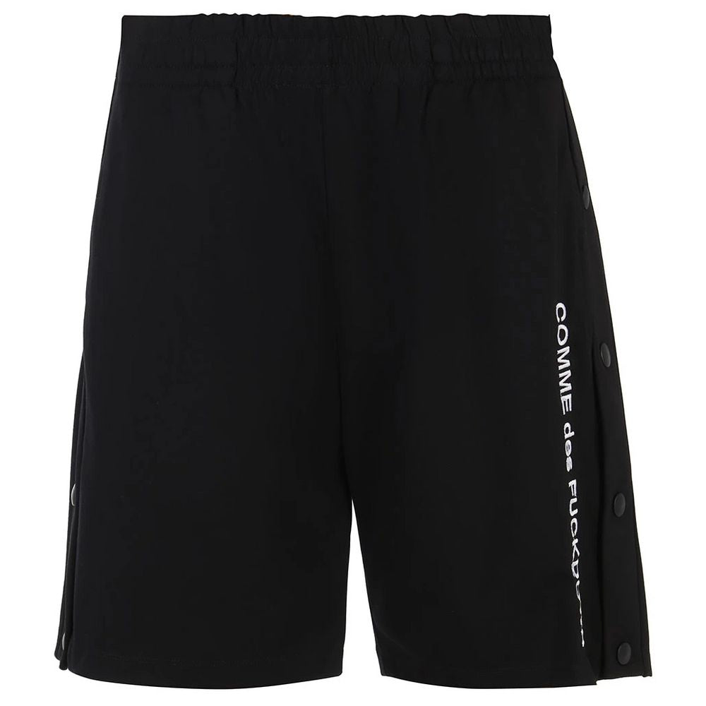 Comme Des Fuckdown Black Viscose Men Bermuda Short