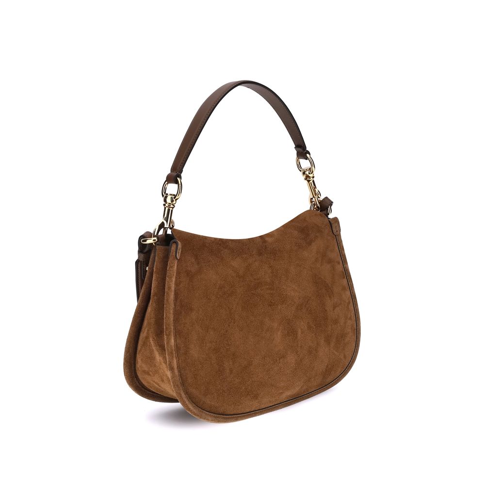 Etro Brown Calf Leather Bos Taurus Shoulder Bag