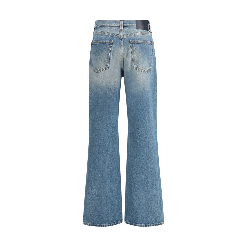 Haikure Light Blue Cotton Flared Jeans