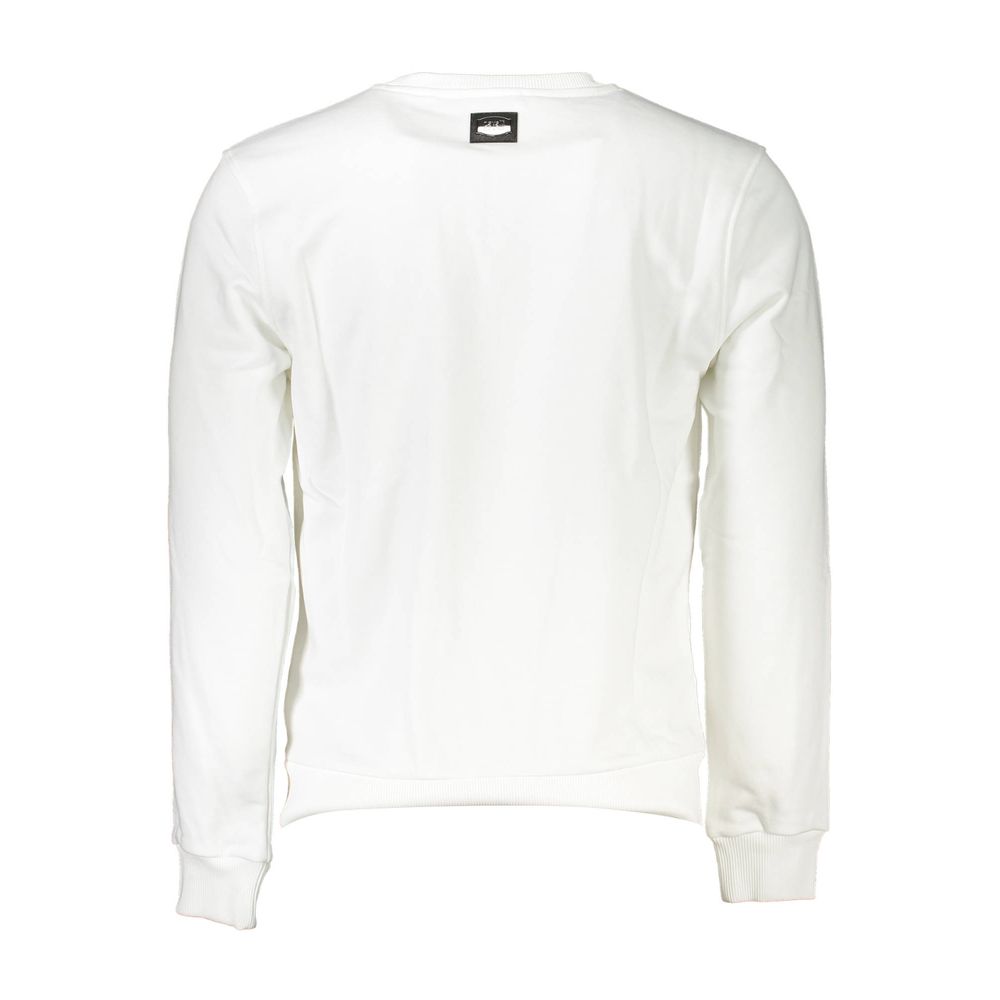 Cavalli Class White Cotton Sweatshirt