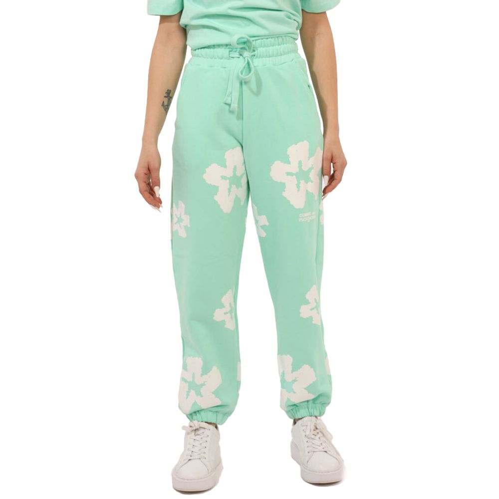 Comme Des Fuckdown Green Cotton Women Sweatpant