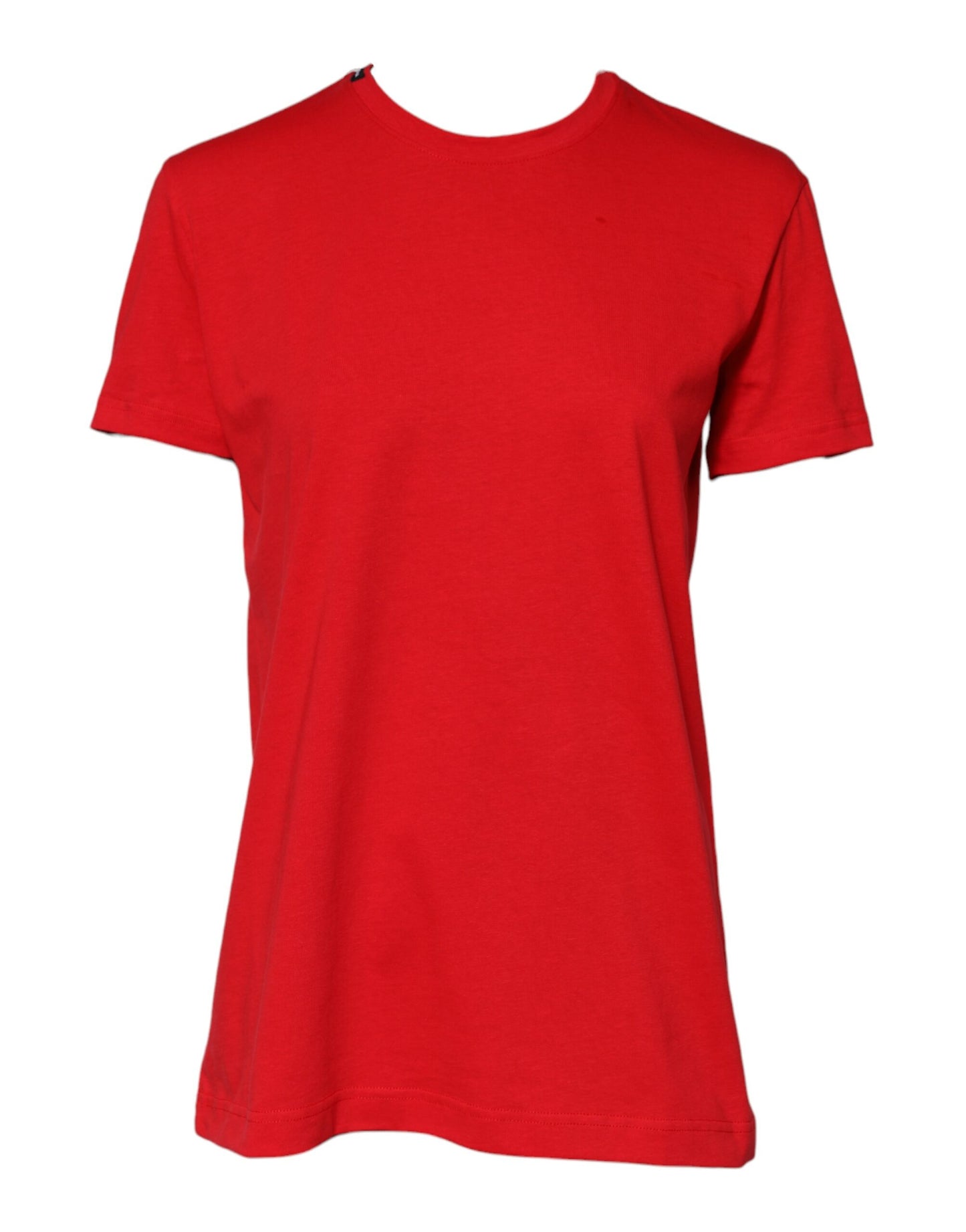 Dolce & Gabbana Red Cotton Crew Neck Short Sleeves Top T-shirt